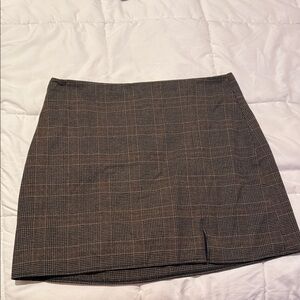 Old Navy Brown Plaid Mini Skirt
